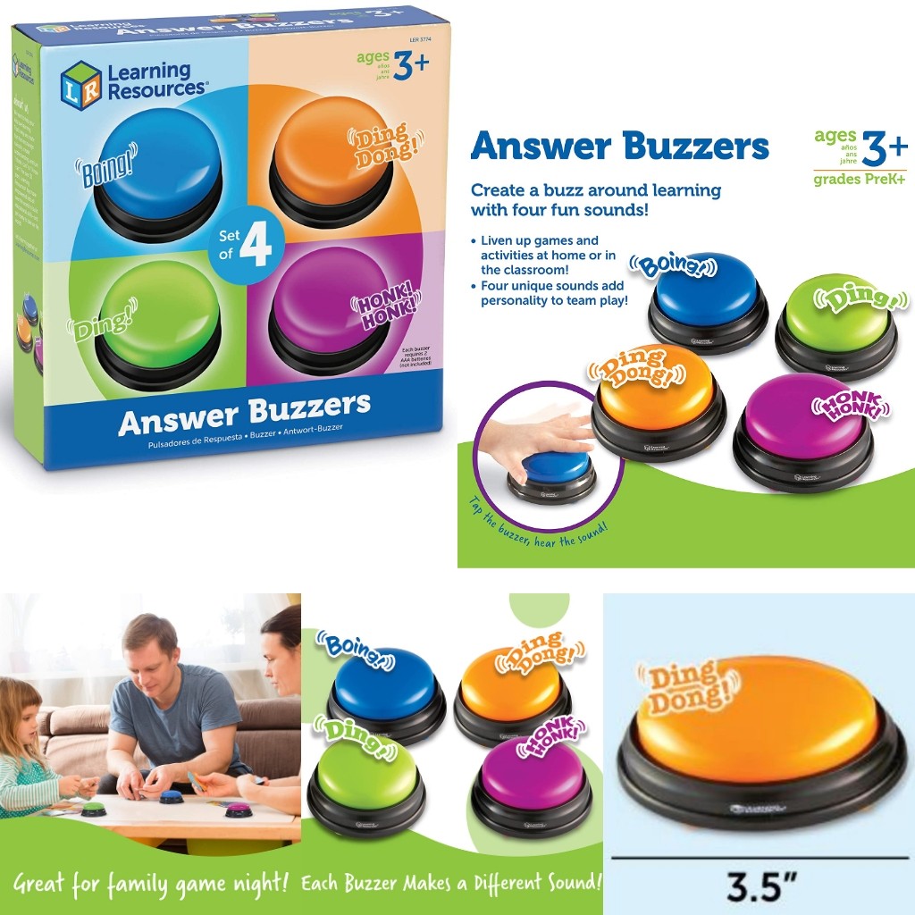 BN Learning Resources Answer Buzzer Game Show and Classroom Buzzers