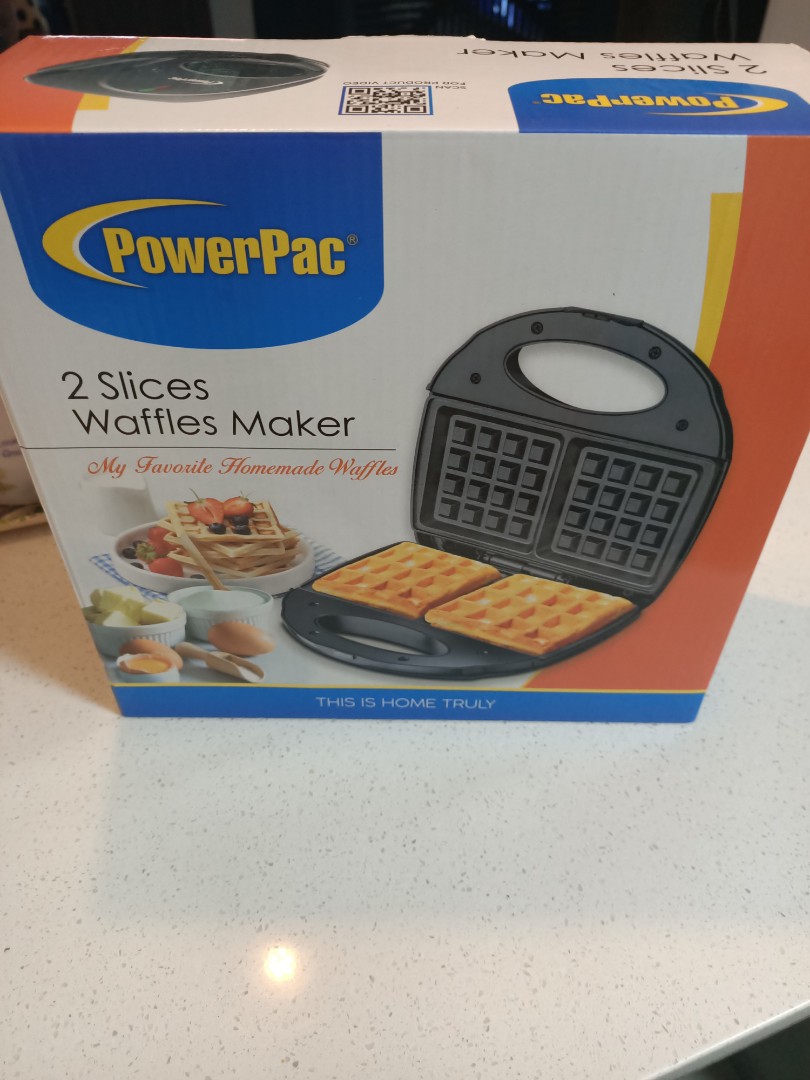 BNIB PowerPac 2 Slices Waffles Maker, TV & Home Appliances, Kitchen