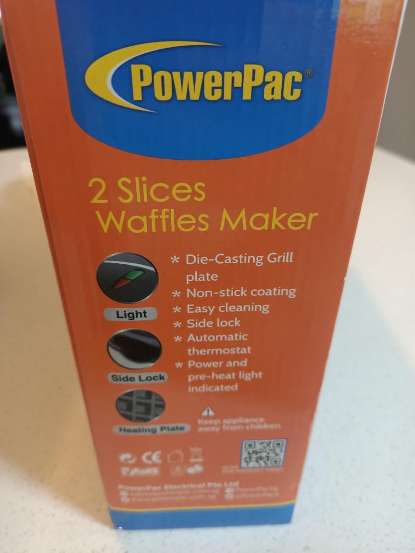 BNIB PowerPac 2 Slices Waffles Maker, TV & Home Appliances, Kitchen