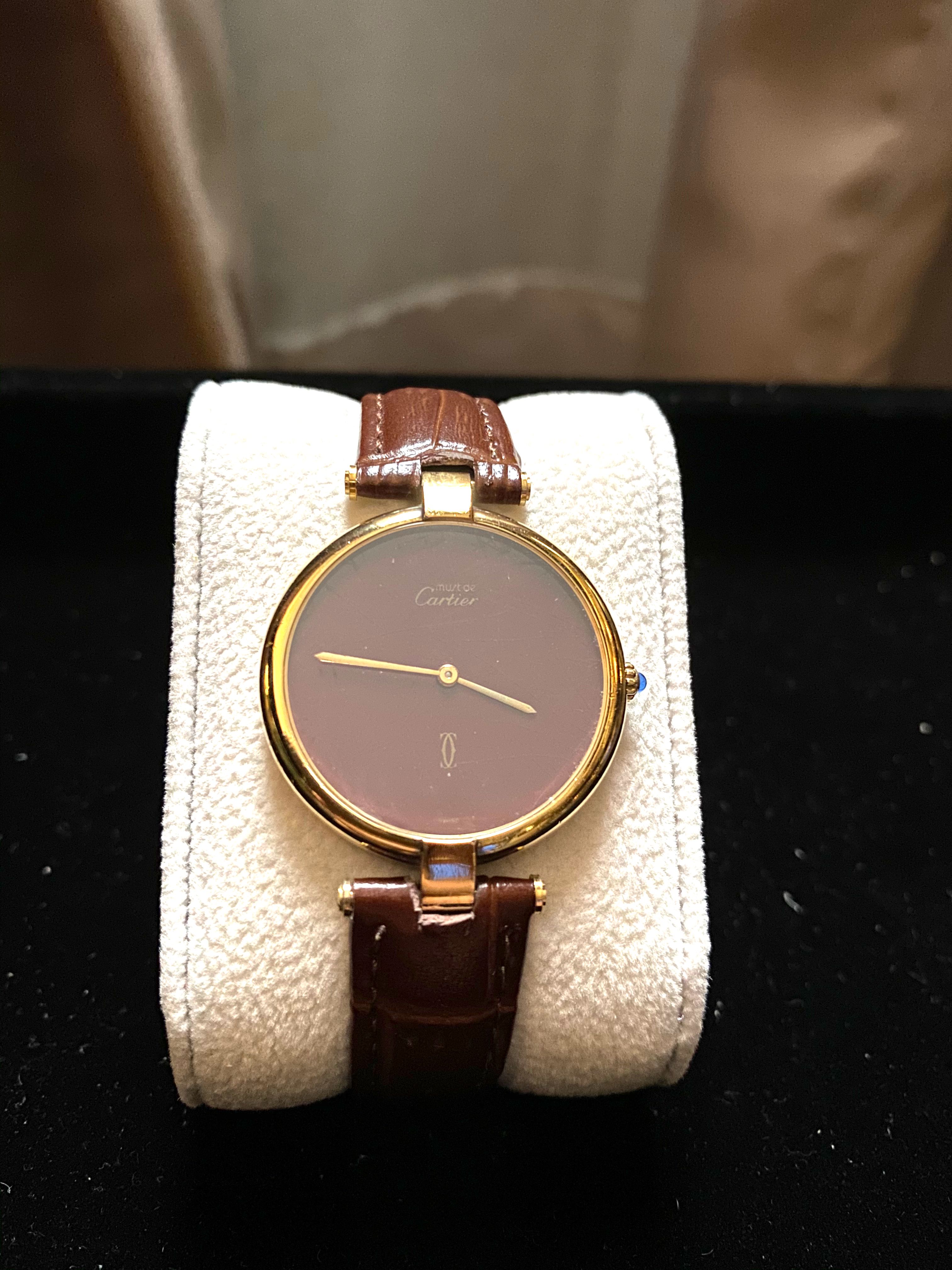 Cartier must vendome hot sale watch