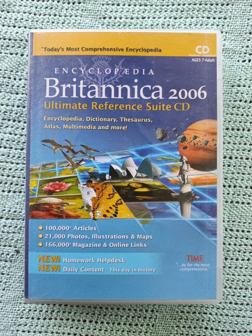 CDROM Encyclopedia Britannica 2006, Hobbies & Toys, Music & Media