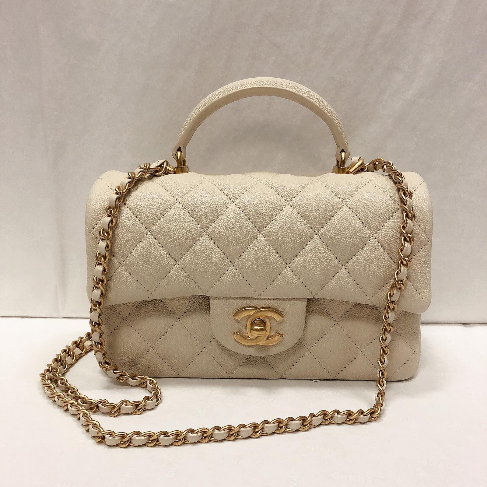Chanel #CHANELSpringSummer Mini Flap Bag With Top Handle BAGAHOLICBOY