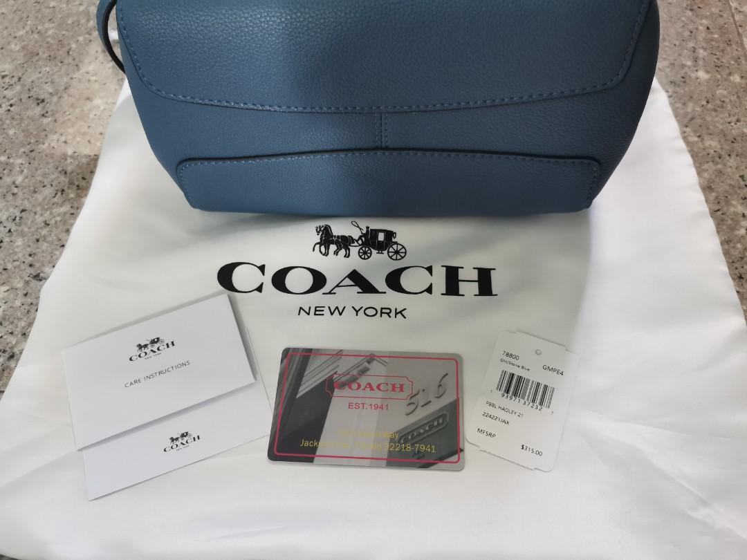 Coach Ladies Hadley Hobo 21 Bag In Stone Blue 78800 GMPE4