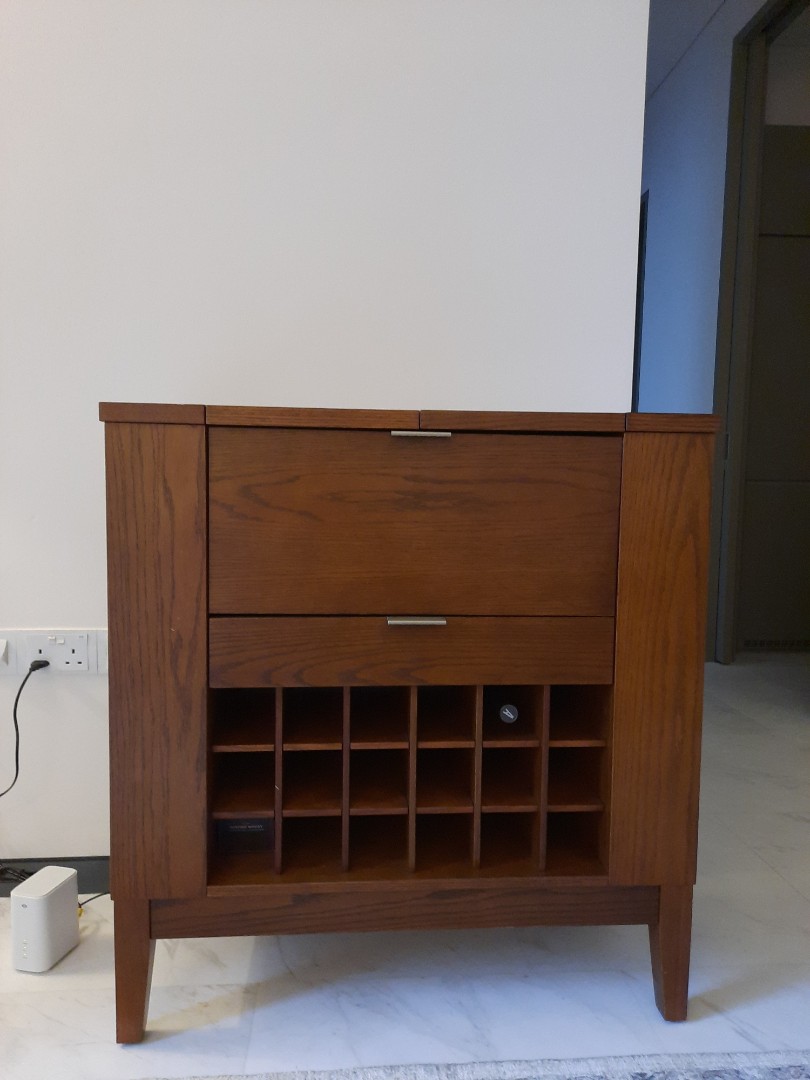 Crate and Barrel Parker Spirits Bar cabinet updated Furniture