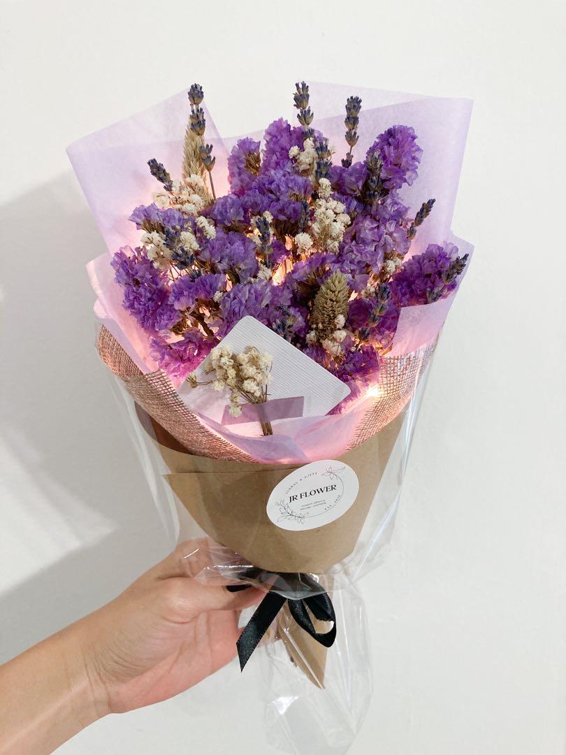 Dried Lavender Mix With Purple Forget Me Not Flower Hobbies Toys Stationery Craft Flowers Bouquets On Carousell