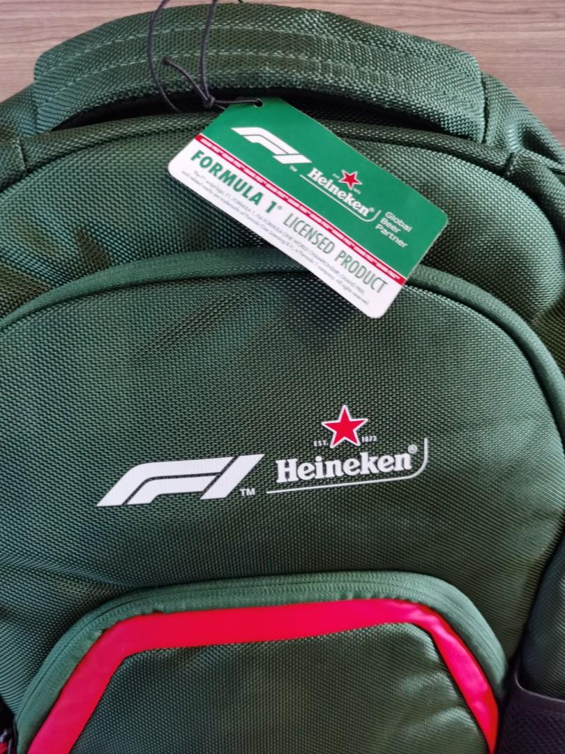 F1 x Heineken backpack limited edition, Men's Fashion, Bags, Backpacks