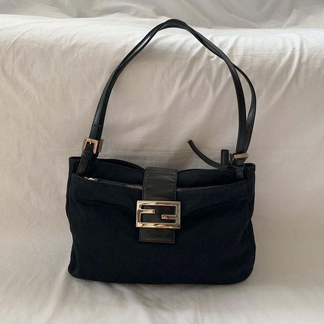 Fendi Black Neoprene Baguette