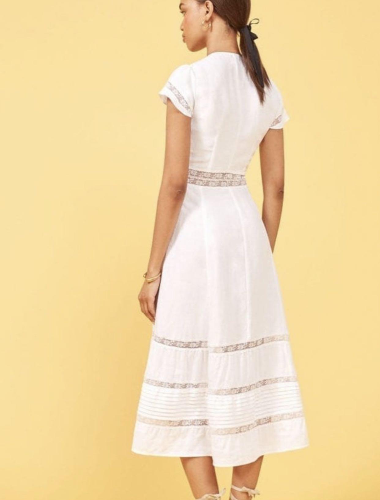 FEW Reformation Garland Midi dress authentic white Women s