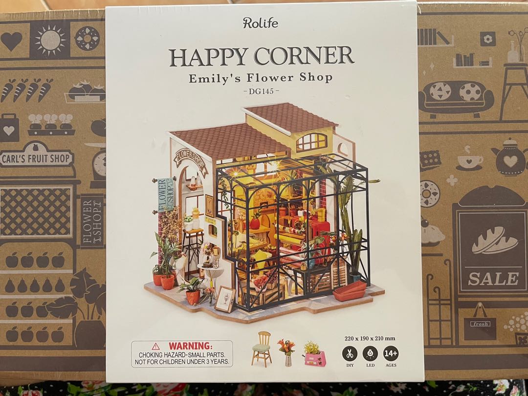 Rolife Happy Corner Emily's Flower Shop DIY Miniature Kit