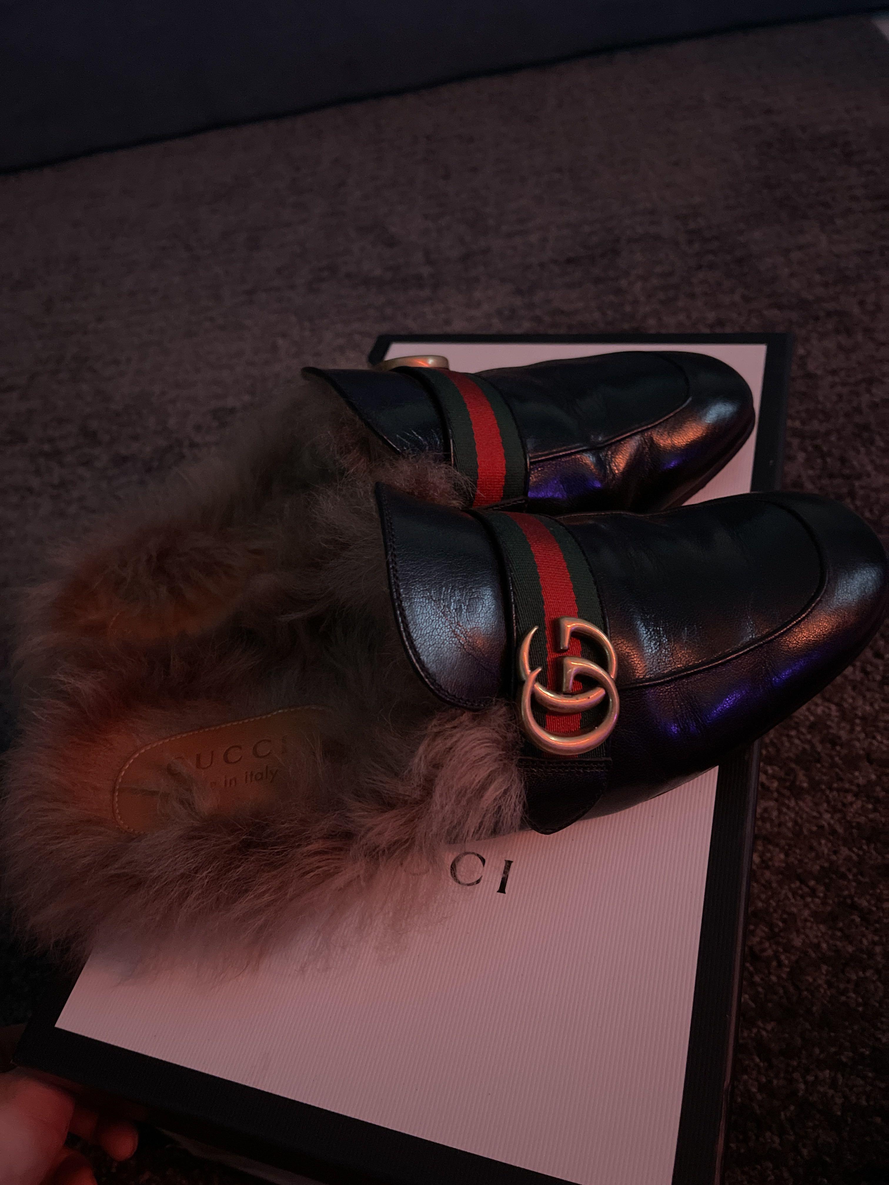 Gucci Princetown Marmont Fur Loafer Men s Fashion Footwear