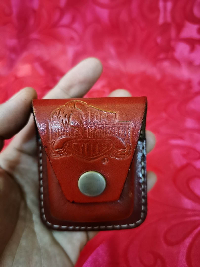 Harley davidson leather lighter holder, Men's Fashion, Watches