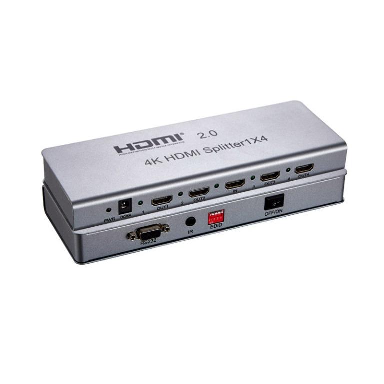 HDMI 2.0 1x4 HDMI Splitter 4K*2K - HDMI分配器高清視頻分屏器 T0836, 電腦＆科技, 電腦周邊及配件 ...