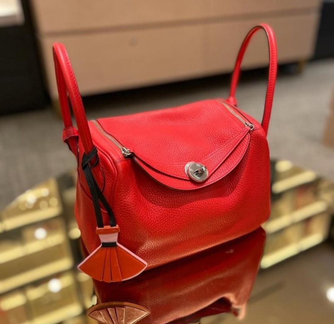 Hermes Lindy 26 Clemence Rouge Tomate - Stamp A (2017) - THE PURSE
