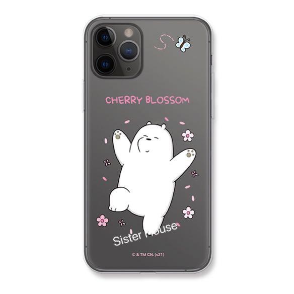 包郵 We Bare Bears Ice Bear Cherry Blossom Clear Soft Phone Case 白熊櫻花透明軟 手機殼 手提電話 電話 平板電腦裝飾 Carousell