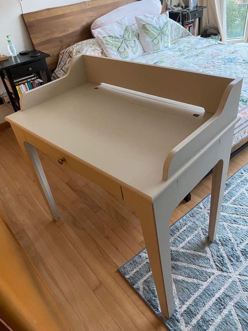 LOMMARP Desk, dark blue-green, 35 3/8x21 1/4 - IKEA