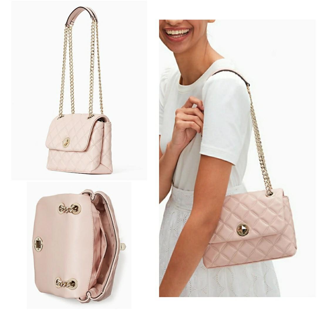 Kate Spade Staci Small Flap Crossbody in Rose Smoke