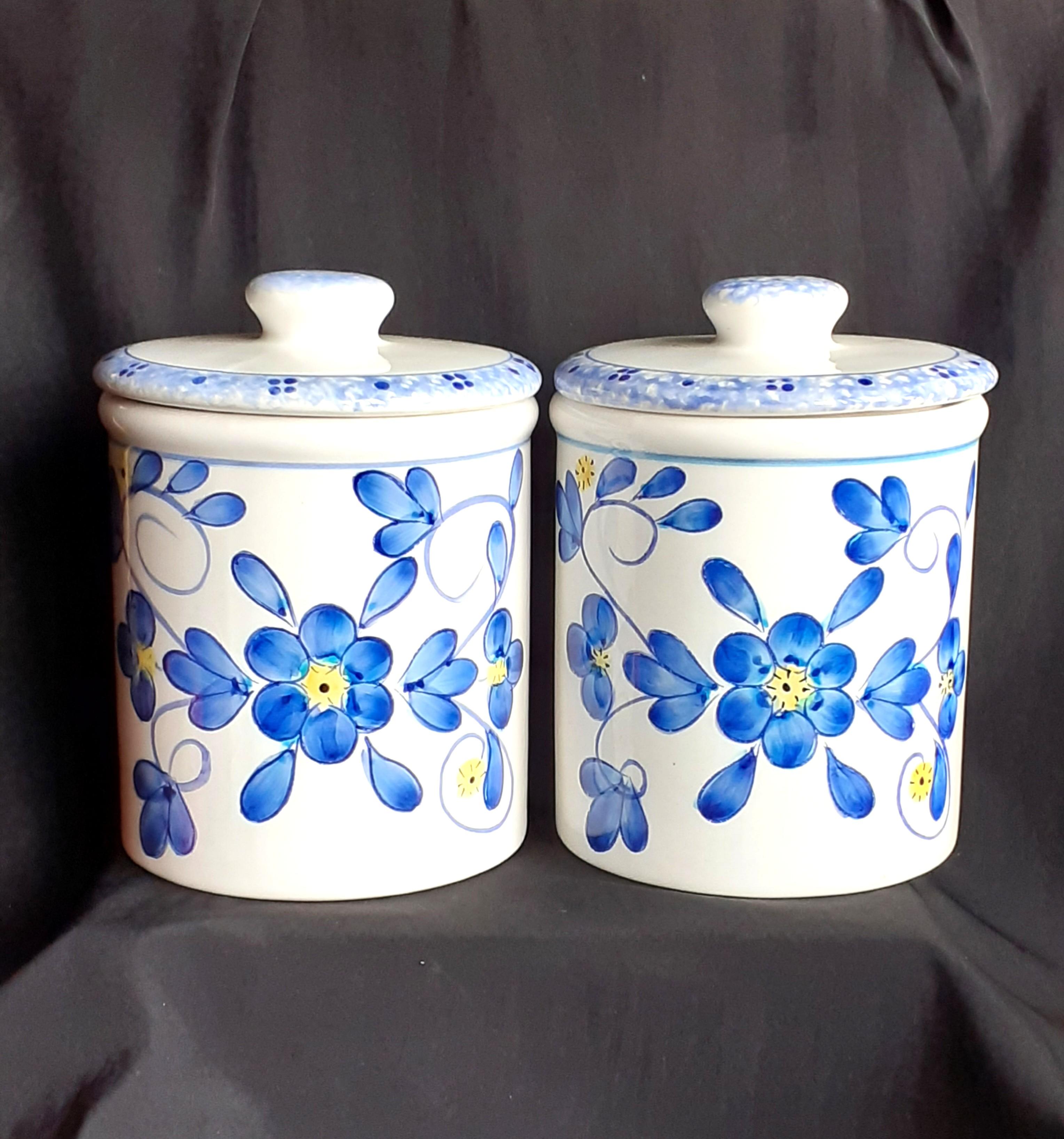 Kitchen canisters, ceramic, 1 pair, never used (Category: Food Organization & Storage) located in Muntinlupa City. Submitted by 25brent (Listing ID 1082295102, Image 1). Description: Never used, just kept in storage. With a shallow indentation on and near the rim of each, a factory defect. There is some crazing on the enamel glaze on a section of one canister. One of the lids is slightly chipped. P1,200 for the pair, excluding shipping cost. Paym