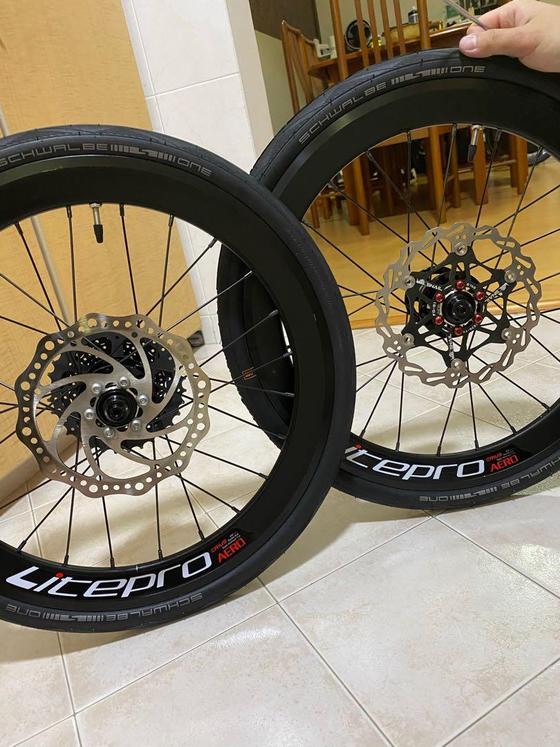 READY STOCK Litepro S42 Aero Wheelset Tyres and Tubes included