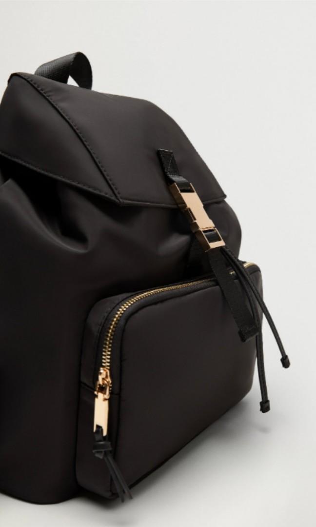Mango lapel on sale nylon backpack