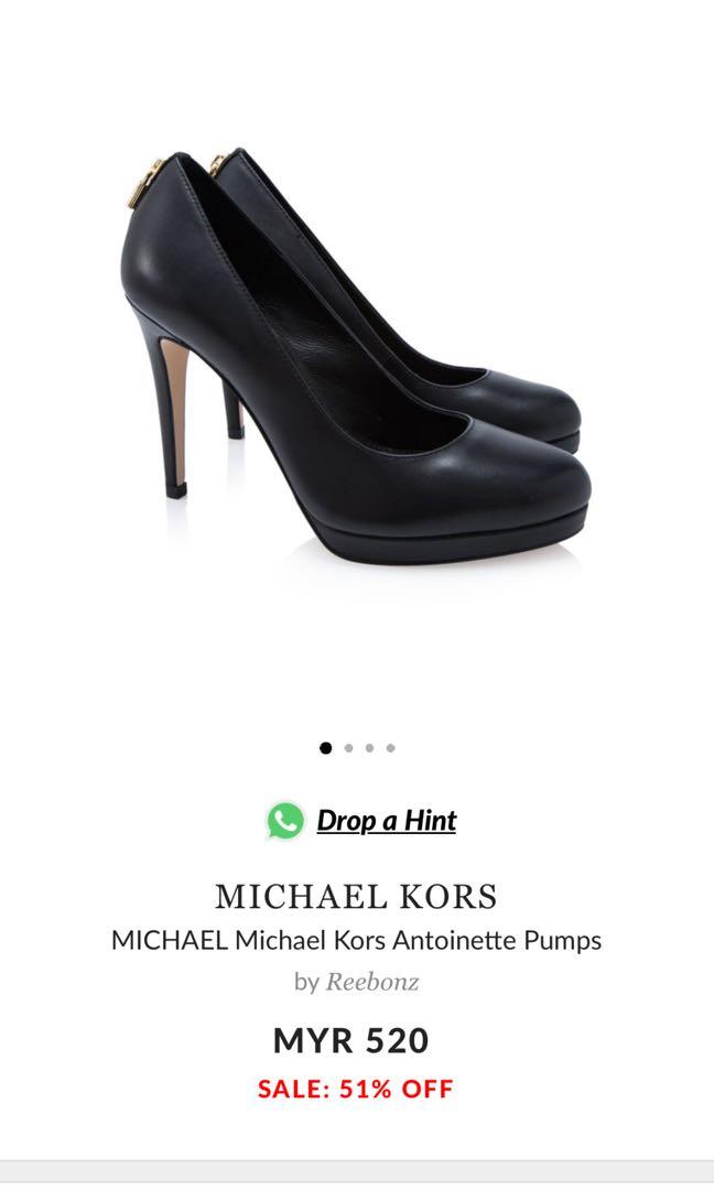 Buy the Michael Kors Antoinette Pump Women Heels Black Size 8M   GoodwillFinds