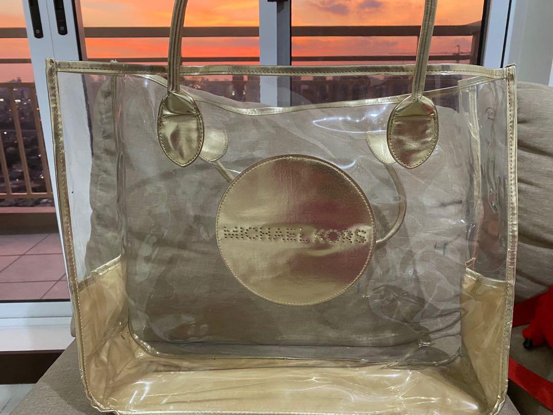 Michael kors transparent tote bag discount