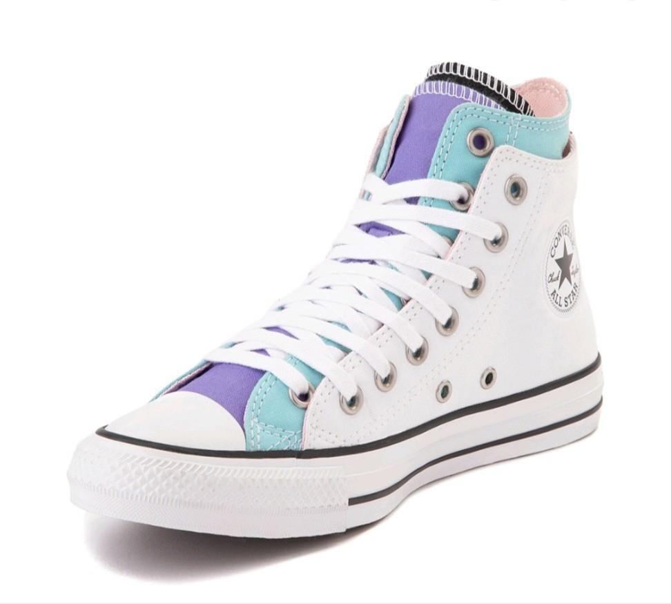 Womens double hotsell tongue converse