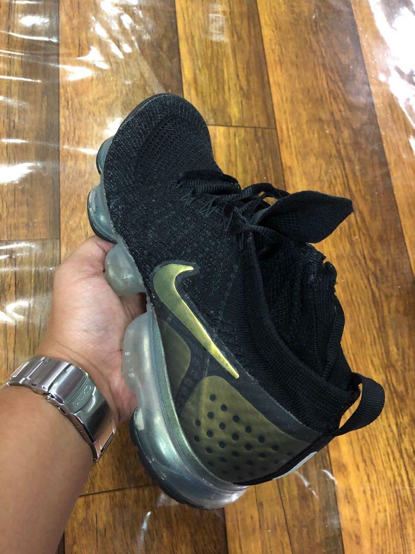 Nike Air Vapormax Flyknit 2 (Black/Gold), Men's Fashion, Footwear, Sneakers  on Carousell