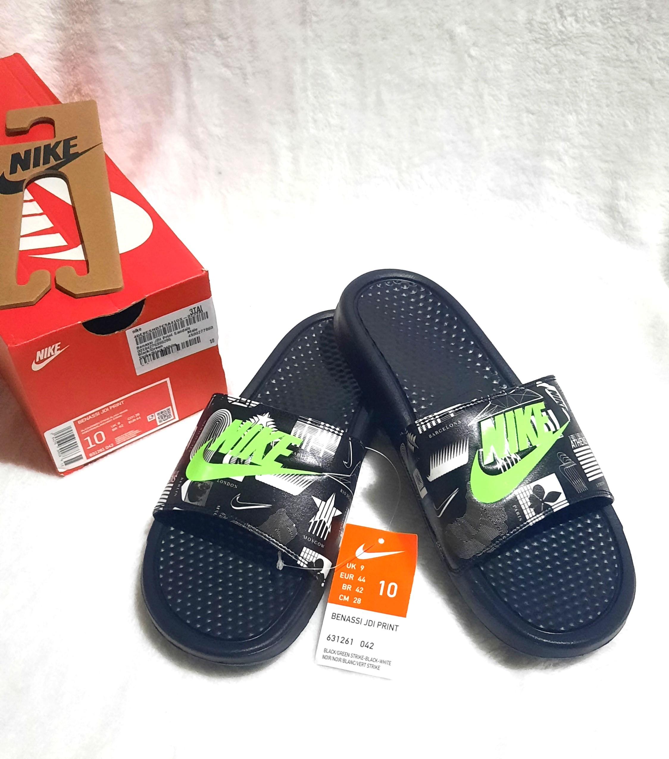 NIKE BENASSI JDI PRINT SLIDES ( BNWT), Men's Fashion, Footwear, Slippers u0026  Slides on Carousell