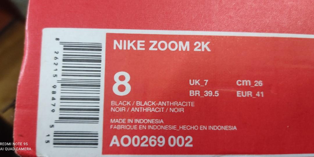 Nike Zoom 2K AO0269 002 Men s Fashion Footwear Sneakers on