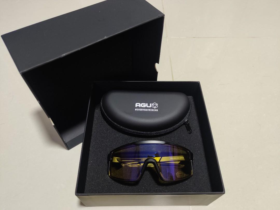 RARE AGU Verve HDII Cycling Sunglasses Yellow Lens Jumbo Visma, Men's