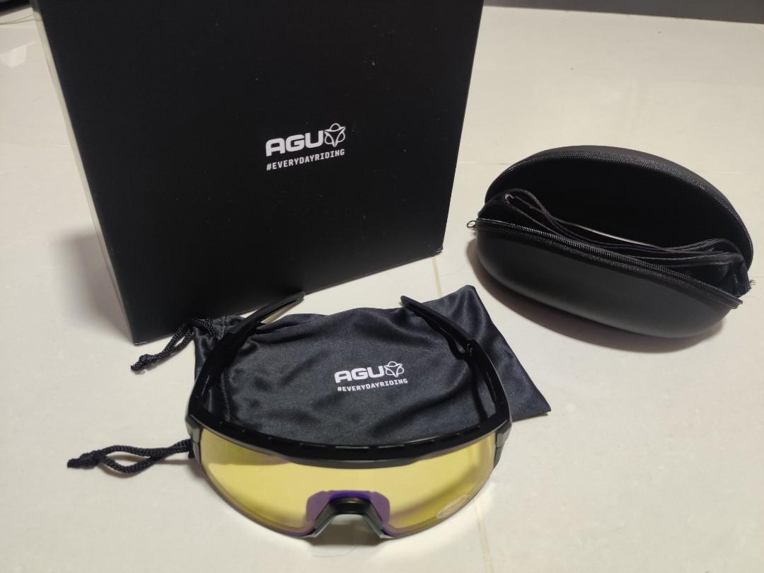 RARE AGU Verve HDII Cycling Sunglasses Yellow Lens Jumbo Visma, Men's