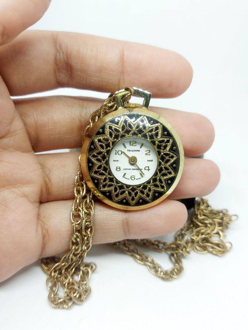 Watch Necklace. Morgan Coin Liberty Face. Vintage Lucerne Swiss Made - Etsy