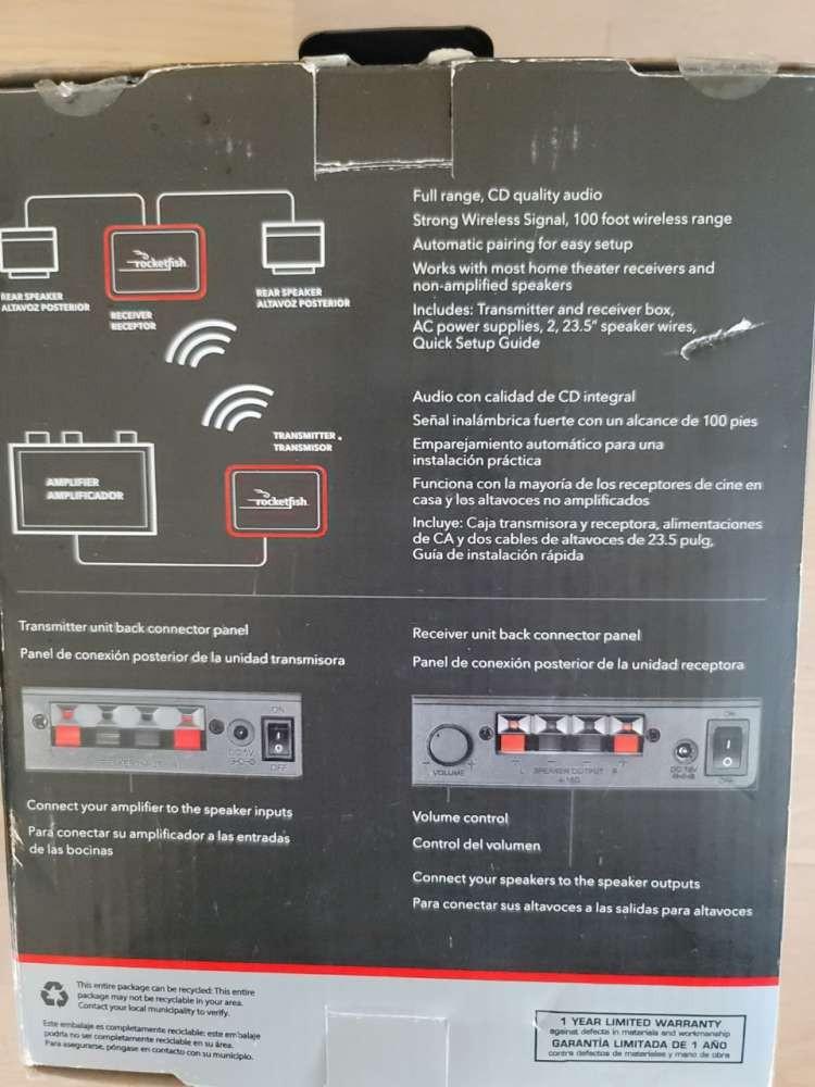 Rocketfish Wireless Rear Speaker Kit ( 無線後置喇叭接收器), 興趣及遊戲, 音樂、樂器 & 配件