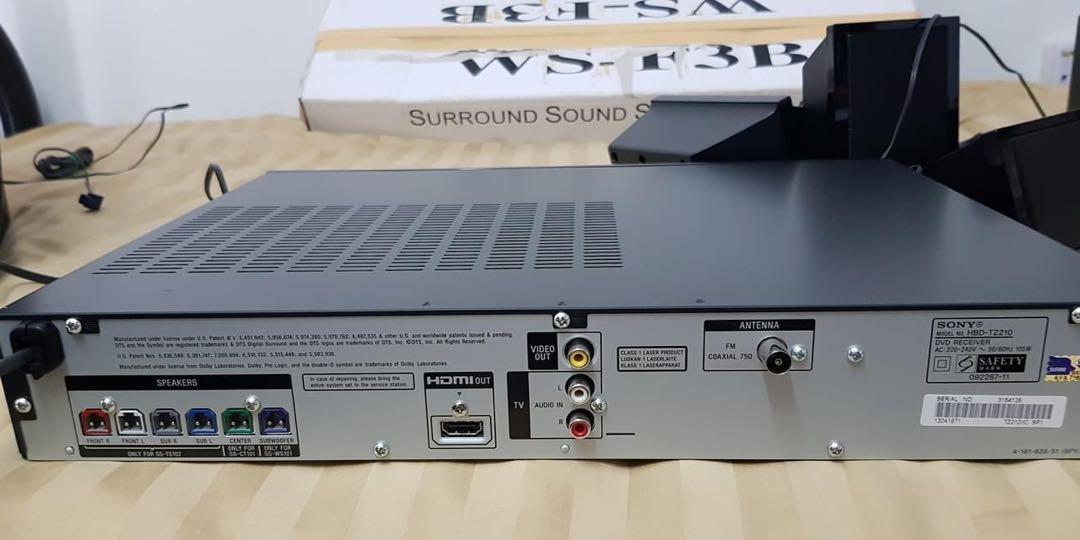 RUSH Sony 5.1 Dolby Surround Home Theater DAVTZ210, TV & Home