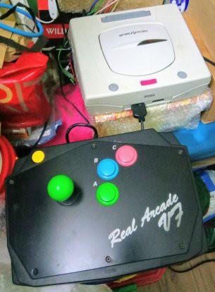 Sega Saturn with Arcade Joystick + Game + cables (Category: Others) located in Manila. Submitted by jrealtech1976 (Listing ID 1082433187, Image 1). Description: Sega Saturn with Arcade Joystick + Game + cables Complete Set.