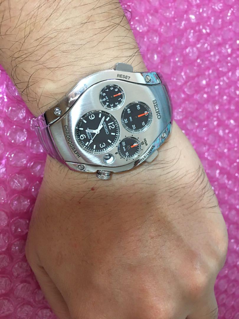 Seiko Sportura Kinetic SLQ0007J (9T82-0A50) Chronograph Auto Quartz, Men's  Fashion, Watches & Accessories, Watches on Carousell