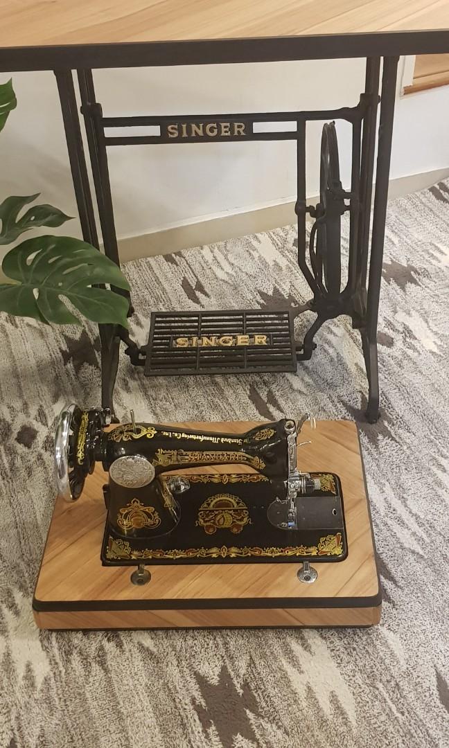 Sewing Machine Console Singer sewing machine console table, Furniture & Home Living, Furniture ...