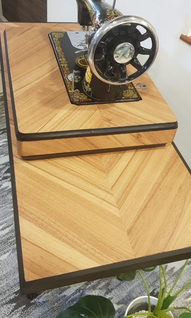 Sewing Machine Console Singer sewing machine console table, Furniture & Home Living, Furniture ...