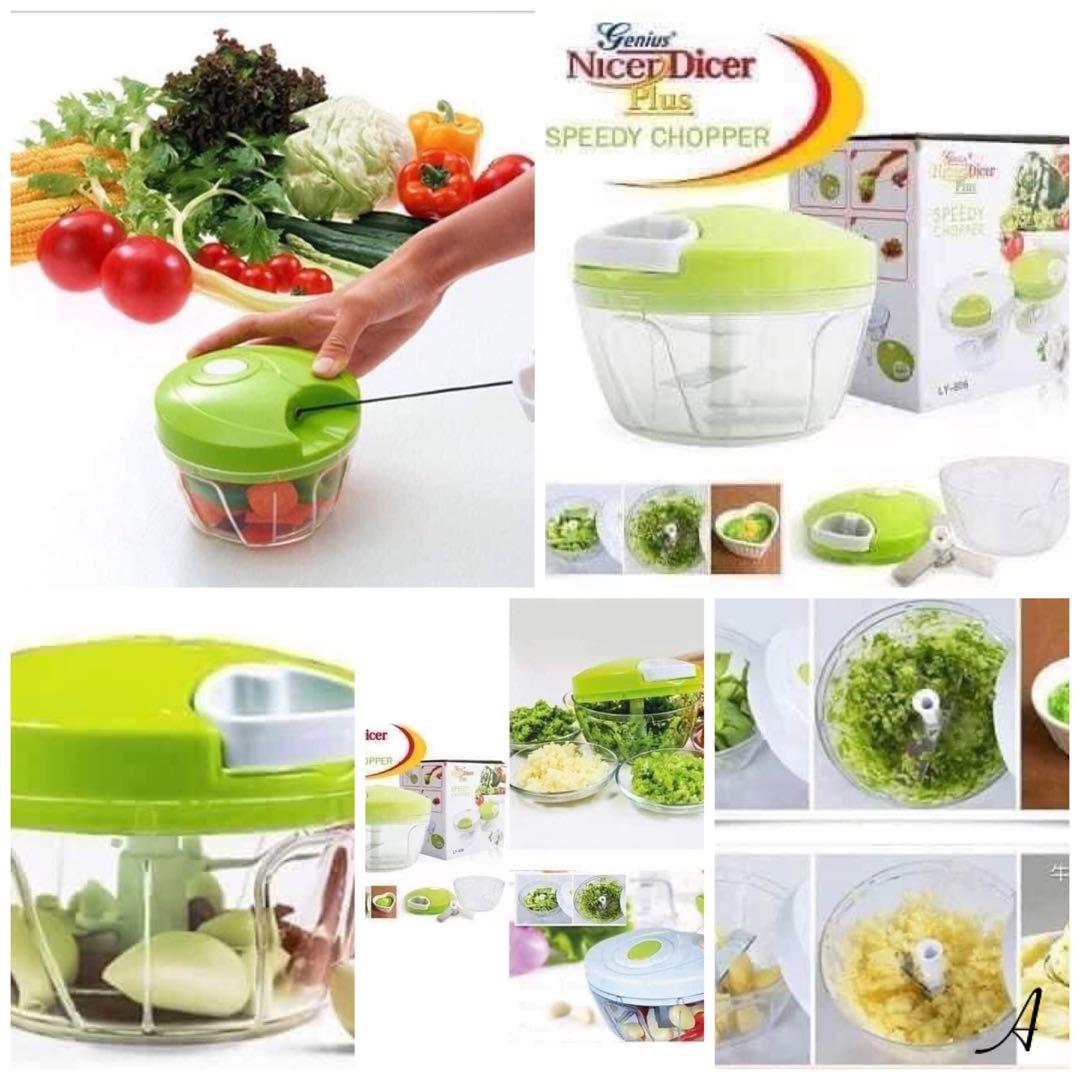 Speedy Chopper (Category: Other Kitchen Appliances) located in Cainta. Submitted by iubelle (Listing ID 1082395785, Image 1). Description: Speedy chopper Chopping vegetables amidst morning's rush hour can be timeconsuming and tedious. This speedy chopper will help you cut veggies, fruits and herbs in a jiffy. Can also make dips and chutneys in it. Can use this chopper not only to chop vegetables and fruits, but can be also as mincer and grinder t