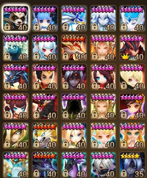 Compte Summoners War EU – 10 LD – Nat4 LD Rares : 2 Leah, 2 Deborah, Kinki (Neuf)