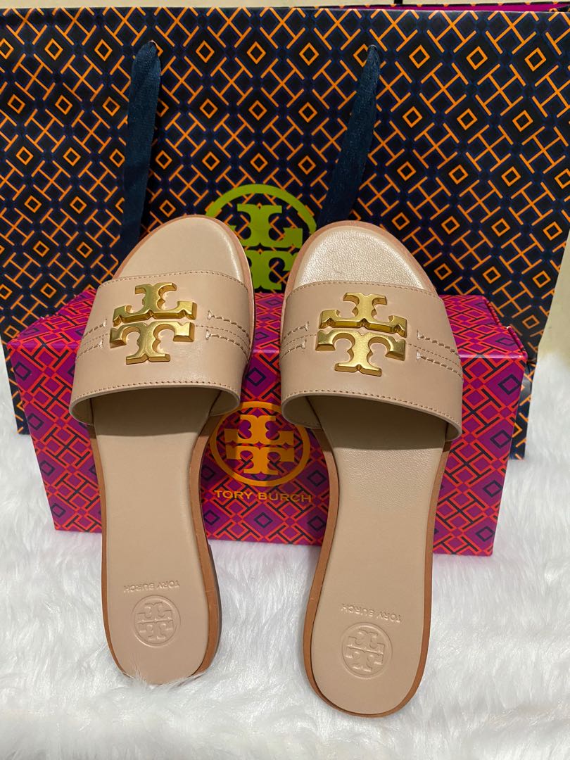 Tory Burch Everly slide, Women's Fashion, Footwear, Flats & Sandals on  Carousell