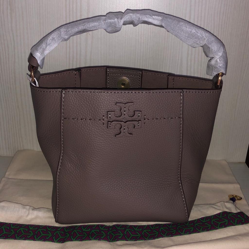 Tory Burch McGraw Small Leather Bucket Bag