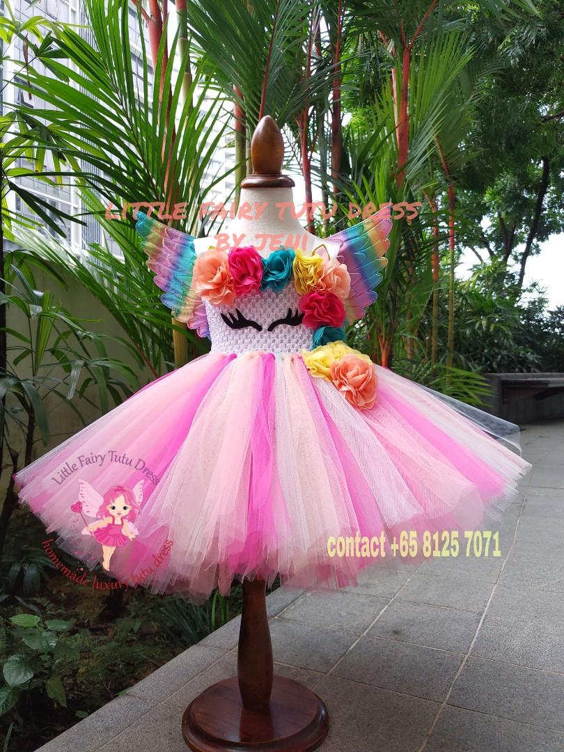 Unicorn tutu dress unicorn dress unicorn headband kids dress theme dress birthday dress baby dress hari raya dress