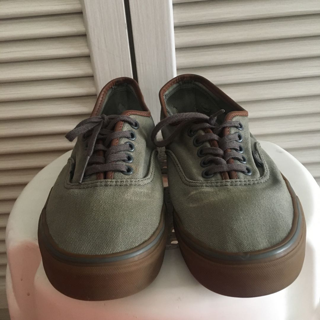 vans gumsole green