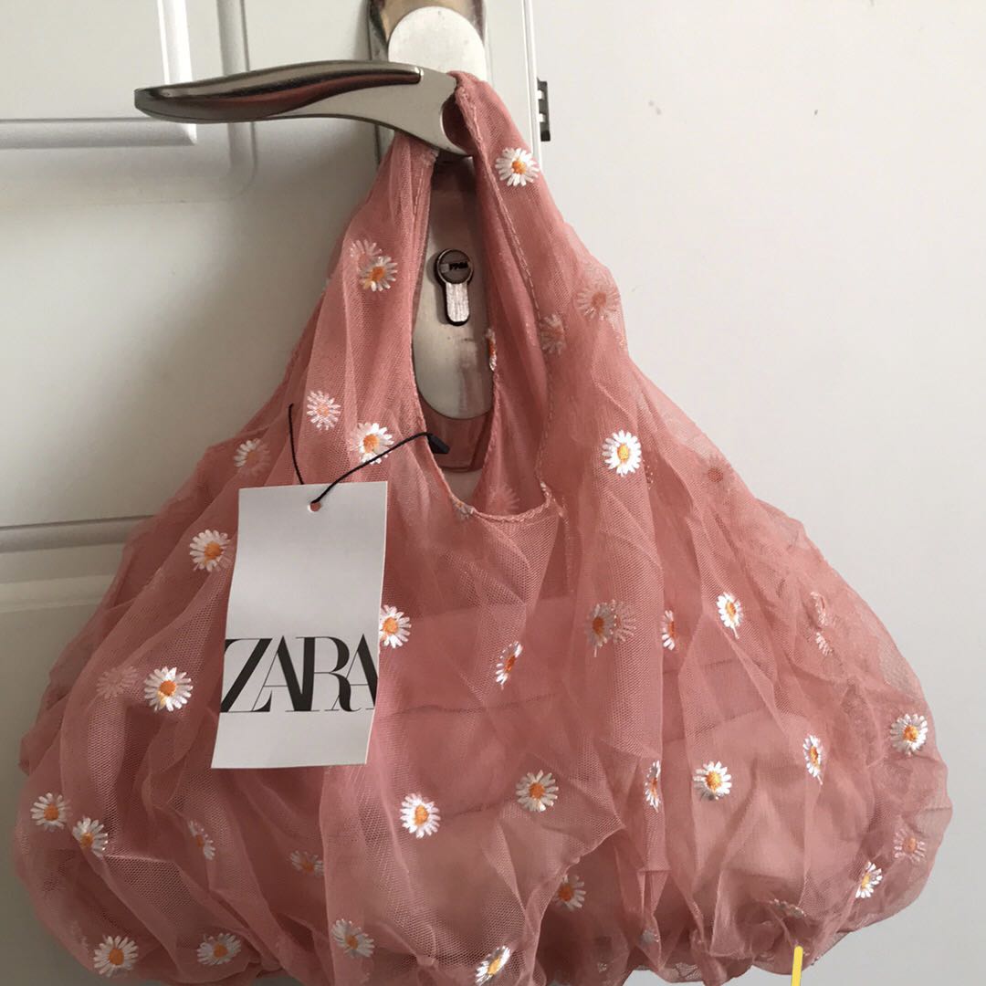 Zara pink tote bag sales