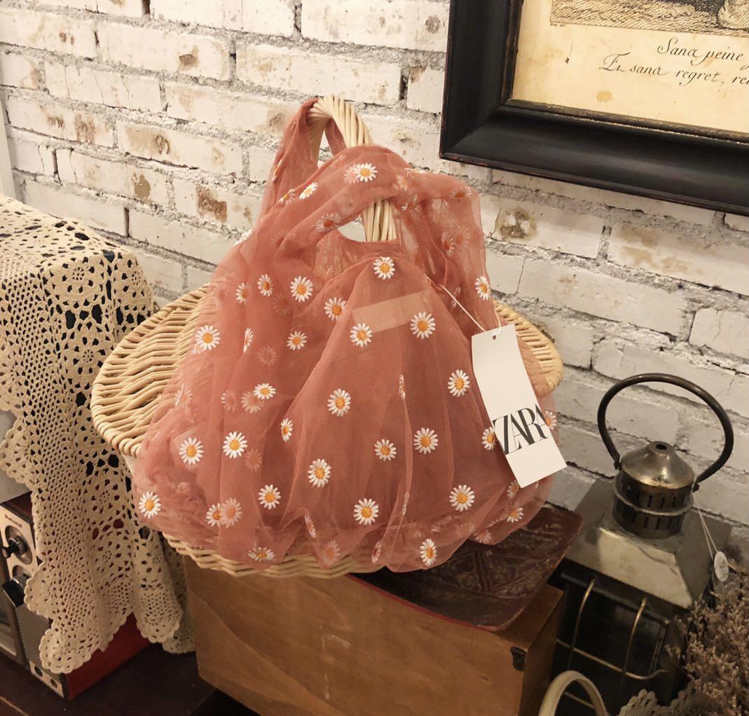 Zara tulle bucket on sale bag