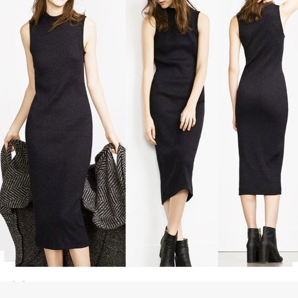 zara bodycon midi dress