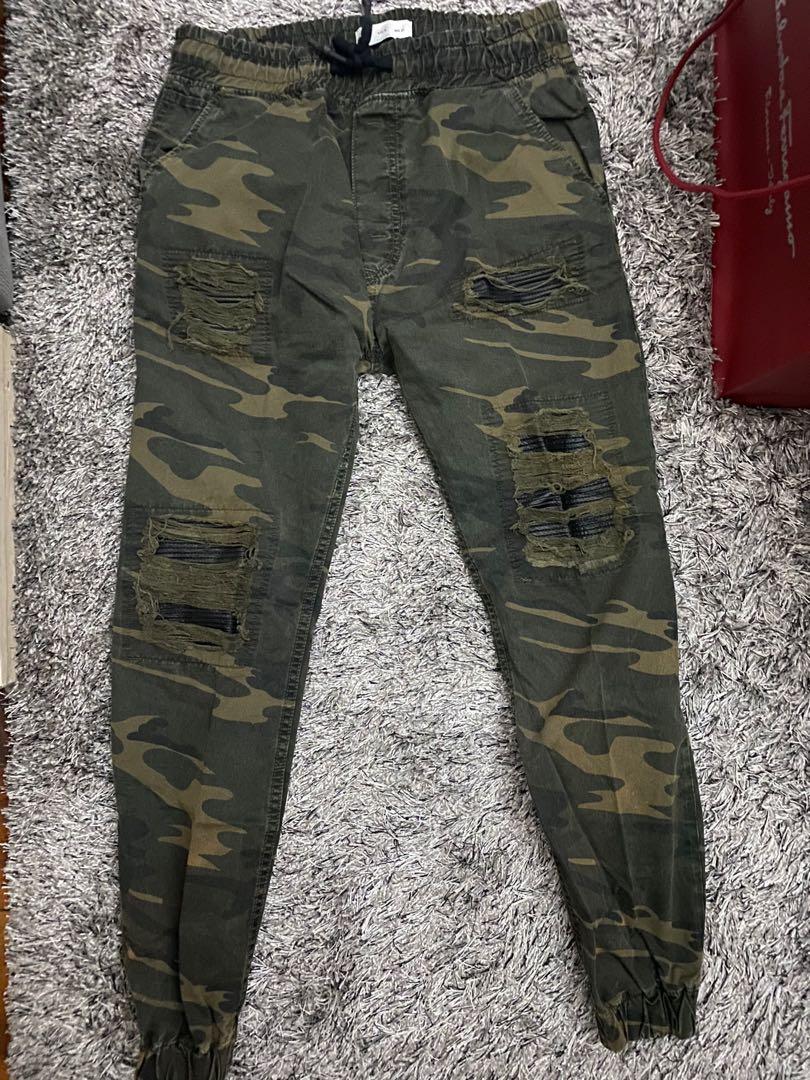 Zara camo joggers top