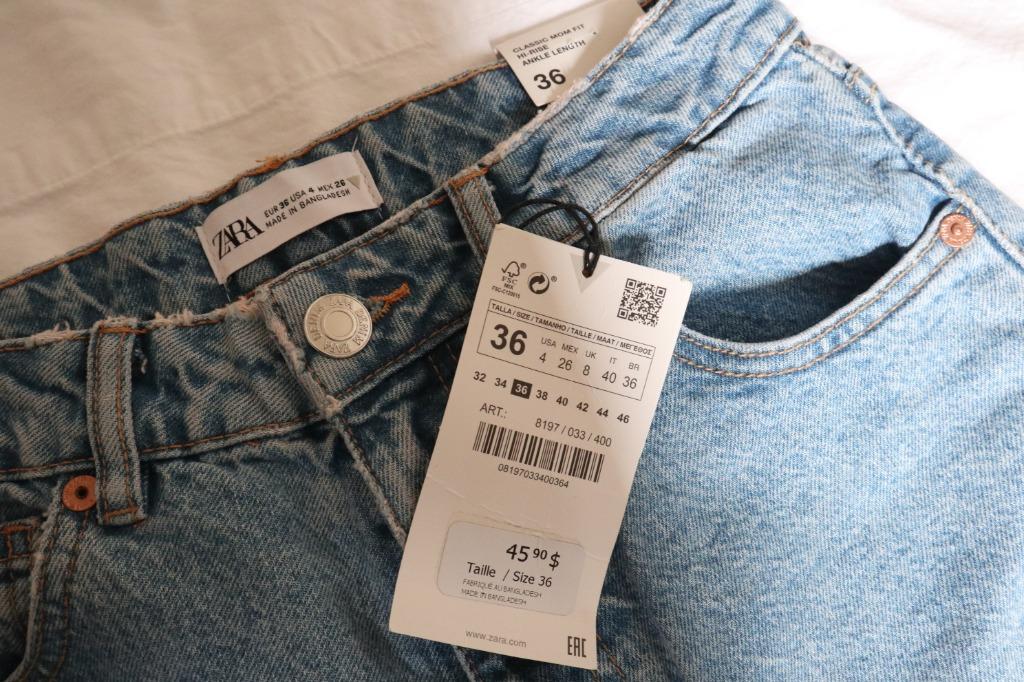 NWT ZARA Mom Jeans sz 4 Women s Fashion Clothes on Carousell