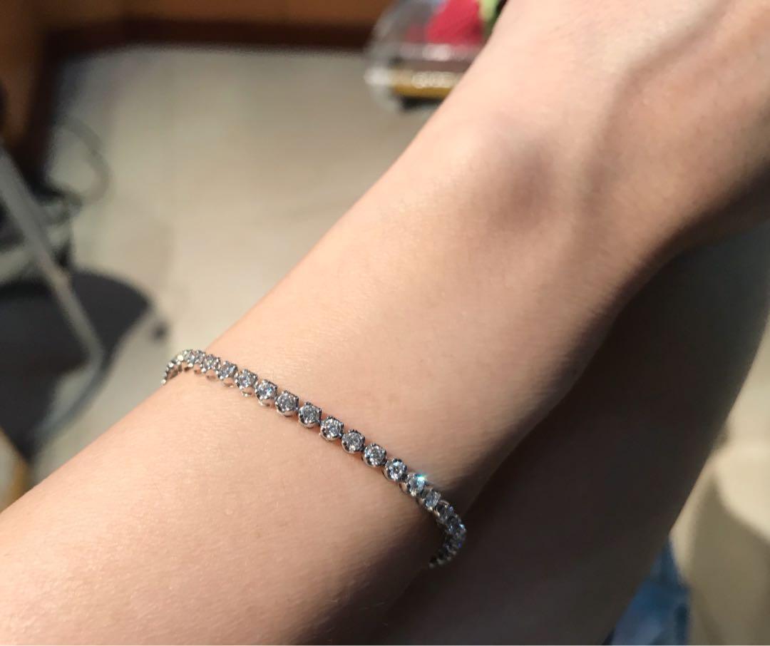 White gold diamond bracelet womens on sale